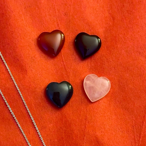 Silver necklace with interchangeable hearts - Picture 5 of 5